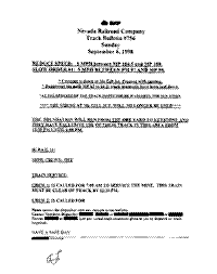 BHP Track Bulletin #756 for Sunday, Sep. 6, 1998