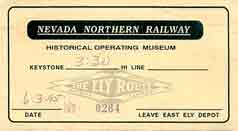 Ticket for the Keystone route excursion train