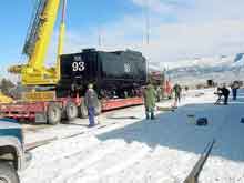 No. 93 tender on trailer